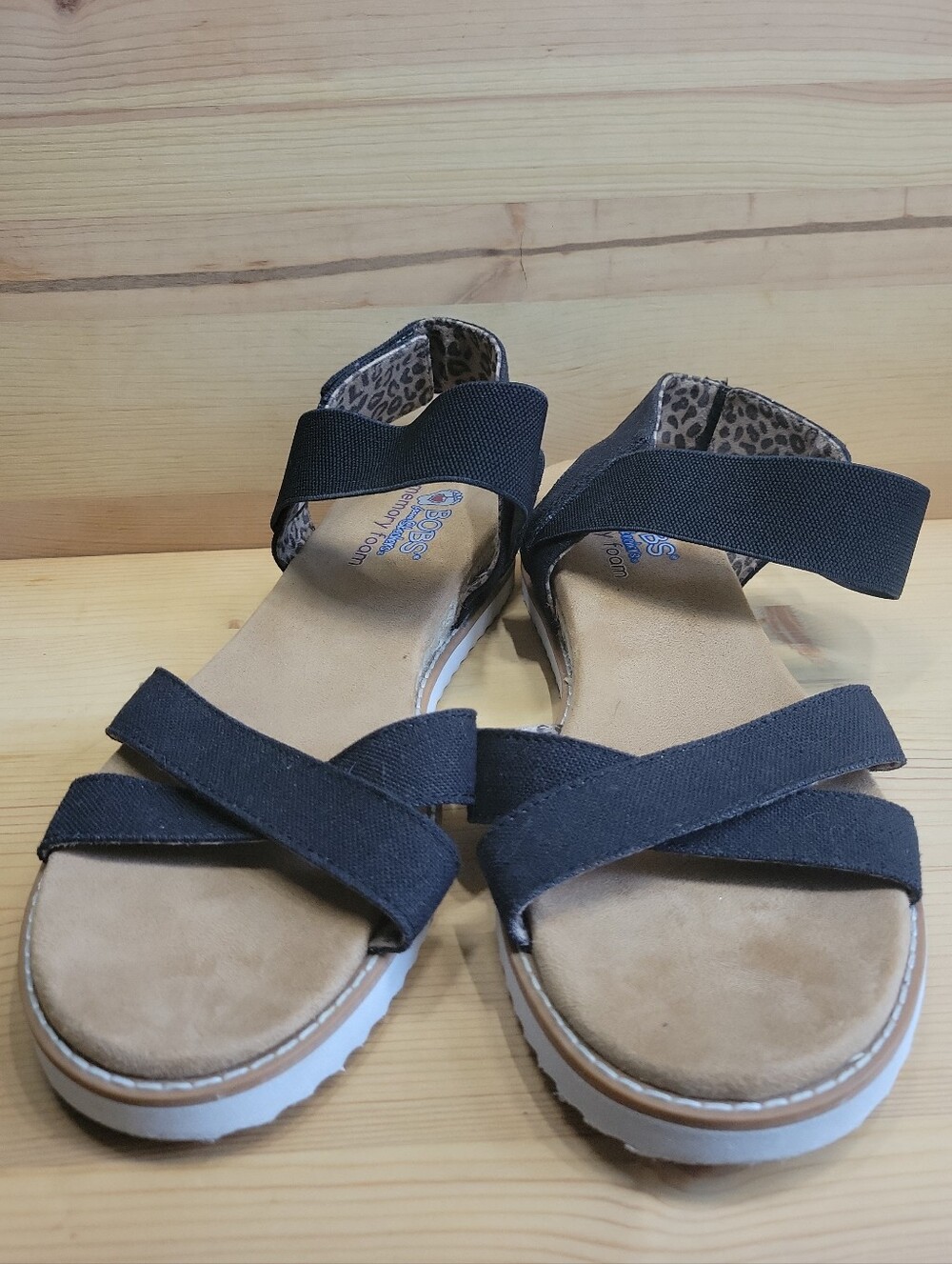 BOBS Skechers Desert Kiss Secret Picnic Espadrille Sandals Womens 10 Black